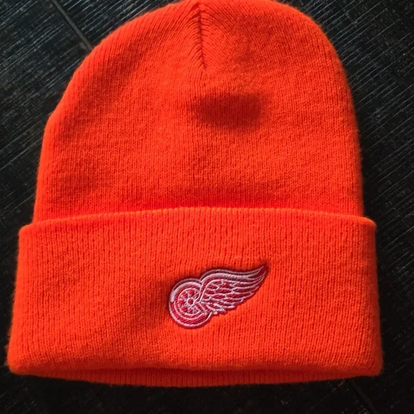 Detoit Redwings NHL Carhartt Hunter Orange Beanie - Picture 2 of 2